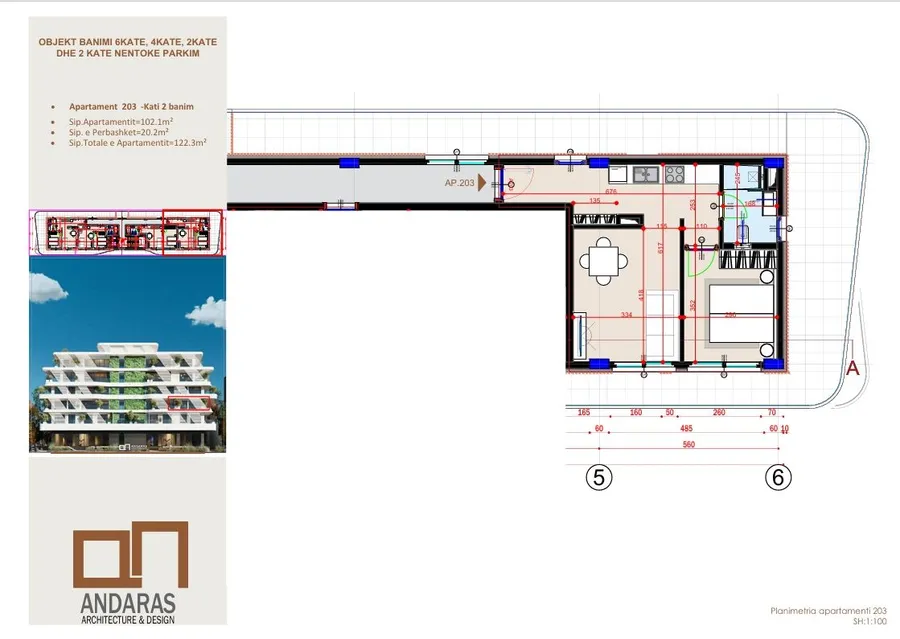 High ROI Sea View Apartment in Saranda | Flamingo 2 Residence 1+1-Apt 203 2