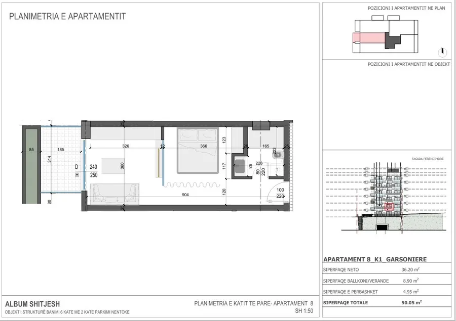 Modern Studio with Sea View for Sale in Saranda | Frontline Ionian Residence-Apt 08 2