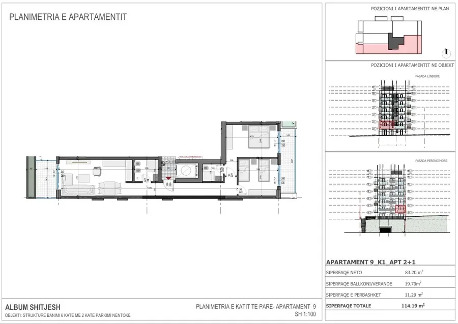 2+1 Seafront Apartment for Sale in Frontline Ionian Residence – Saranda-Apt 09 2