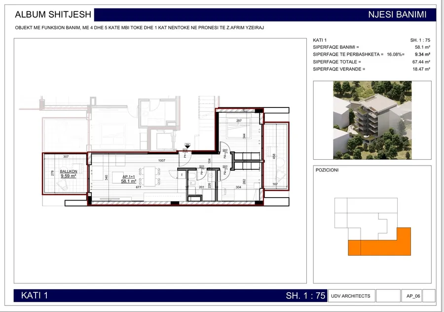 Spacious 2+1 Apartment with Sea View for Sale in Saranda – Ionian Horizon Residence-Apt 06 2