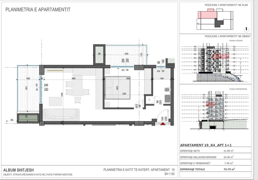 Luxury 1+1 Apartment with Ionian Sea View – Saranda Albania-Apt 26 2