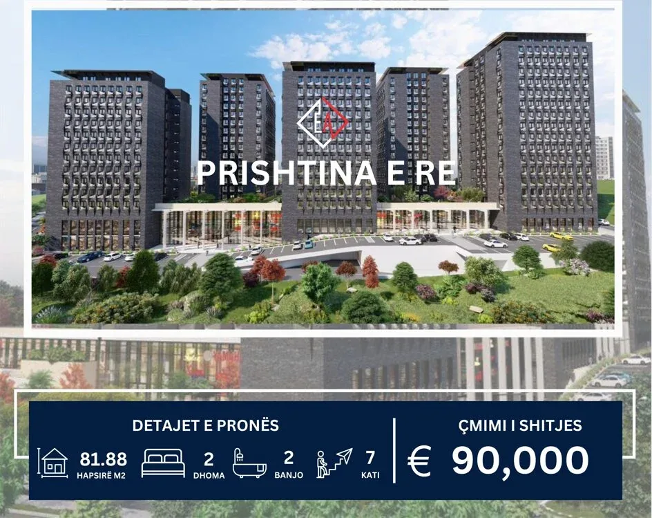 BANESË PËR SHITJE TEK PRISHTINA E RE! 81.88m2 KATI 7 1