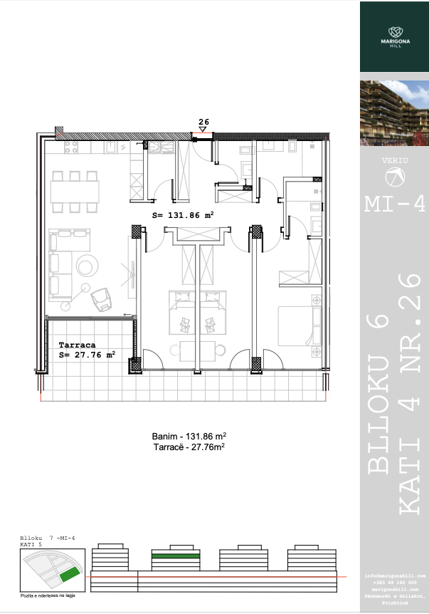 Apartament 159.62 m² | Marigona Hill, Prishtinë