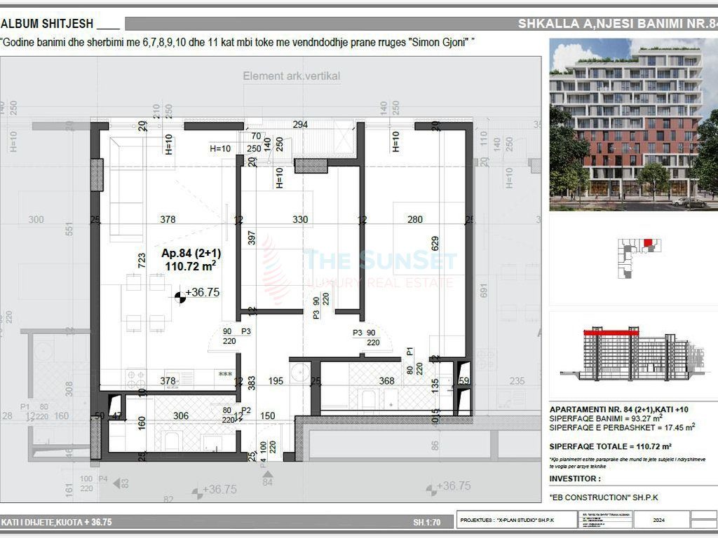 Apartament 2+1 për shitje në Fushën e Aviacionit 4