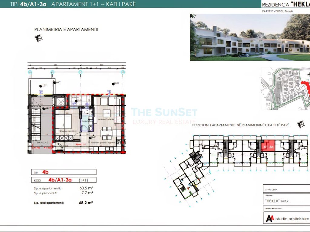 Apartament 3+1 për shitje në Farkë e Vogël