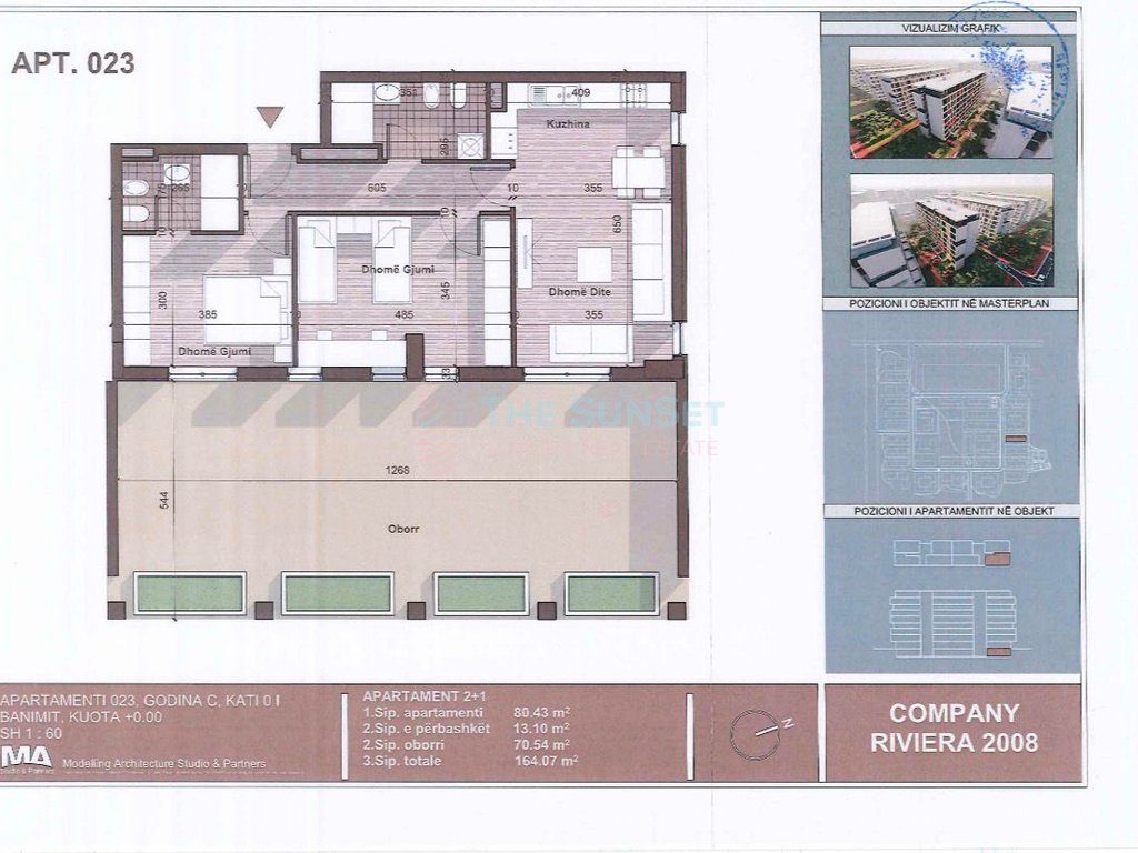 Apartament 2+1 për shitje në Univers City