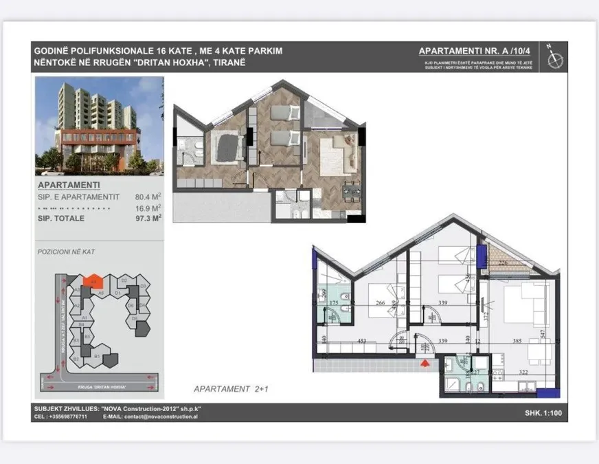 Apartment for sale Zogu i Zi (Tirana - city)