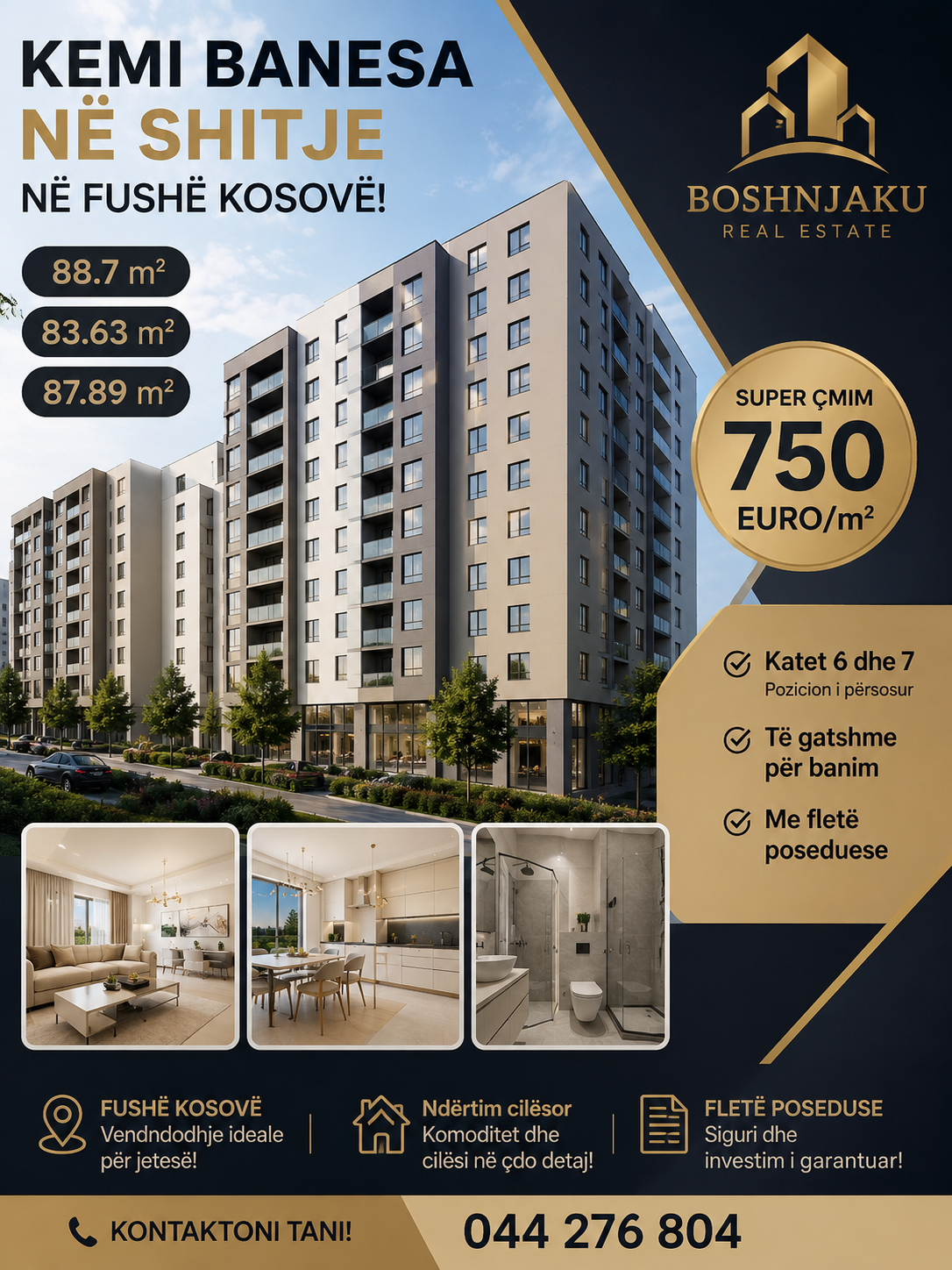 🏠 BANESA NË SHITJE – FUSHË KOSOVË!