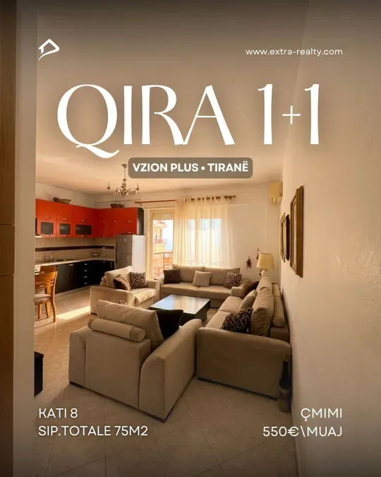 Apartament për qira Don Bosko - Vision Plus - Hipoteka (Tiranë - qyteti)