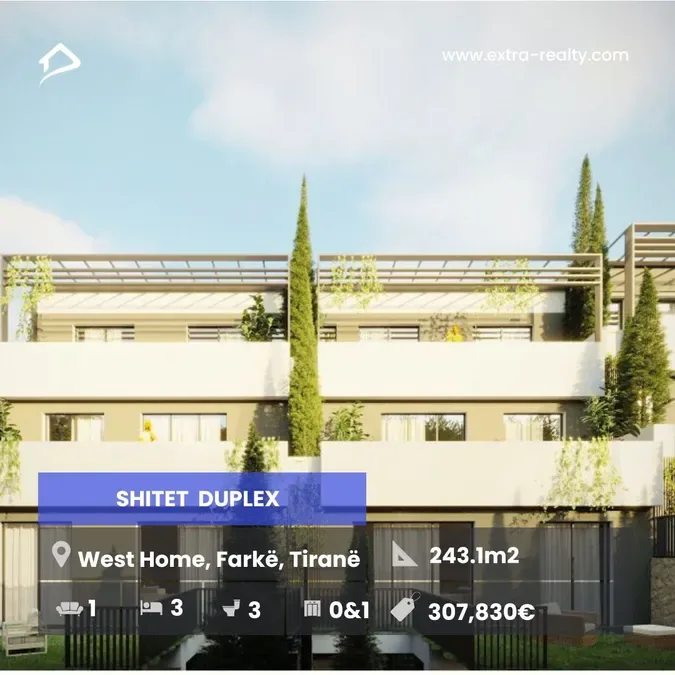 Shitet Duplex West Home Residence, Farke, Tirane