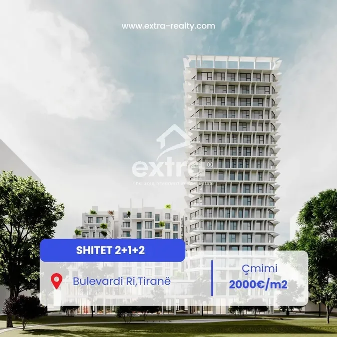 Shitet 2+1+2 Bulevardi Ri, Tirane (Park Avenue)