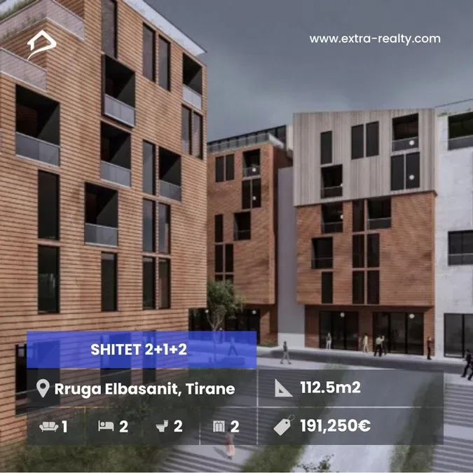 Shitet 2+1+2 Kompleksi Xheluks, rruga Elbasanit, Tirane 1
