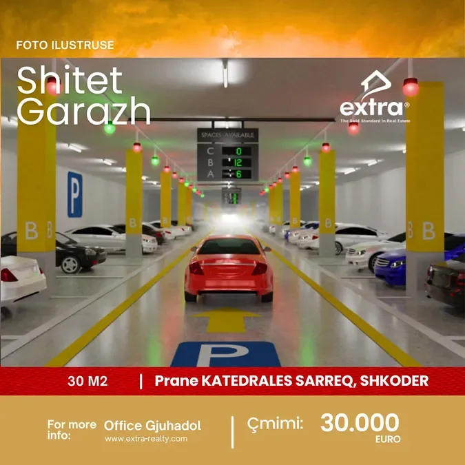Shitet garazh per dy makina prane Katedrales 30k