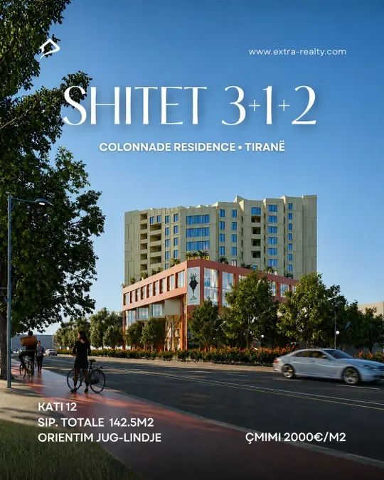 Shitet 3+1+2, Colonnade Residence, Tiranë