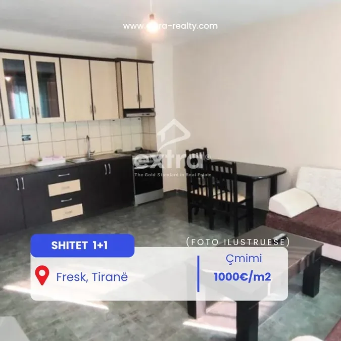 Shitet apartament 1+1 Fresk, Tirane