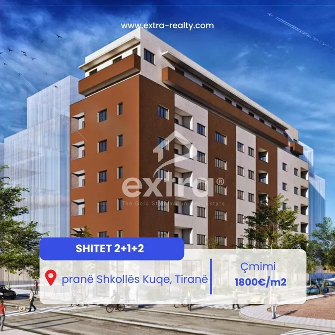Shitet 2+1+2 prane Shkolles Kuqe, Tirane