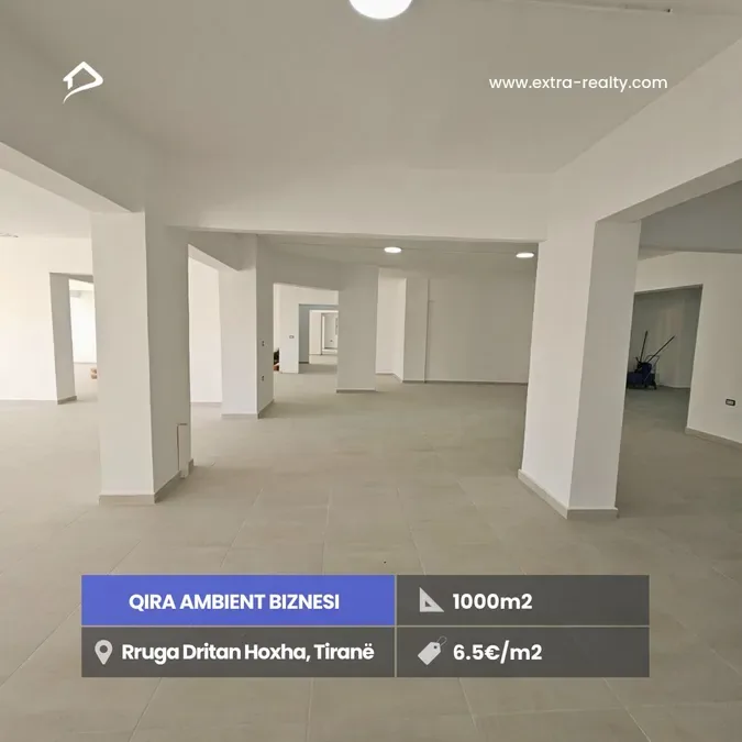 Qira Ambient Biznesi 1000m2, Rruga Dritan Hoxha, Tiranë