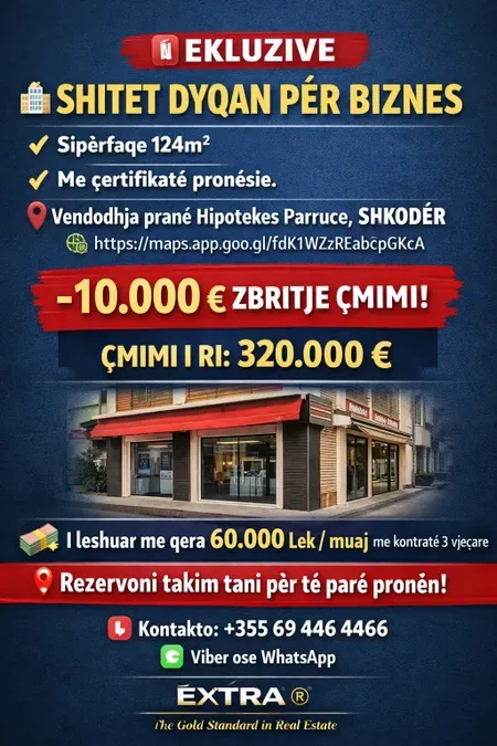 Shitet dyqan ne Parruce 320k