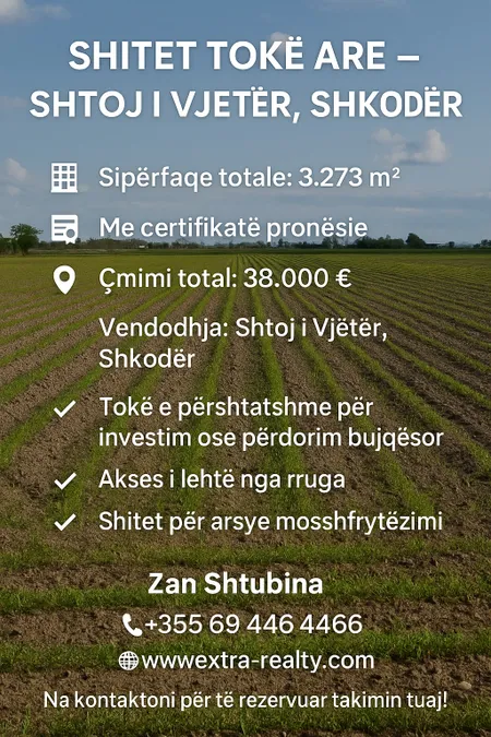 Shitet toke are ne shtoj te vjeter shkoder