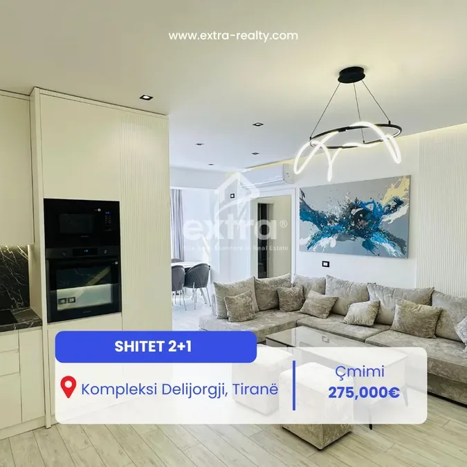 Shitet apartament 2+1 Kompleksi Delijorgj, Tirane