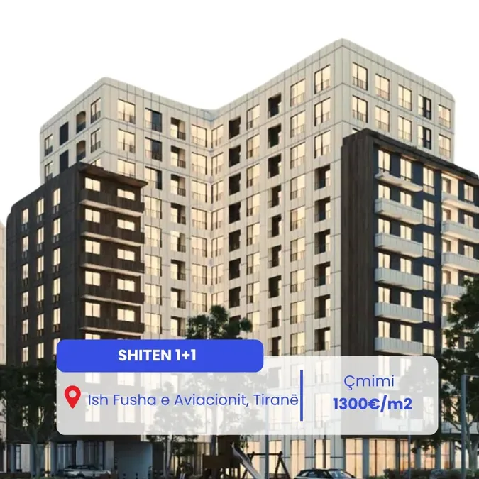 Shiten apartamente 1+1 Ish Fusha Aviacionit, Tirane