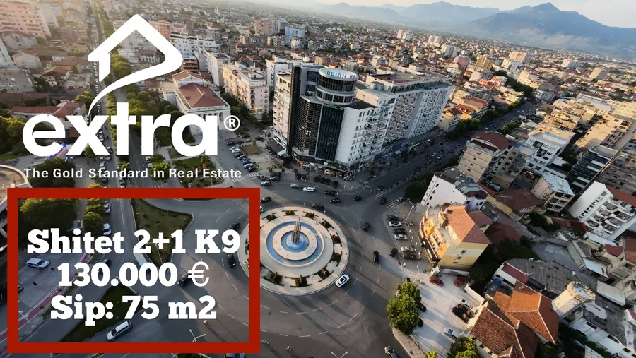 Shitet 2+1 k9 qender Shkoder 130k