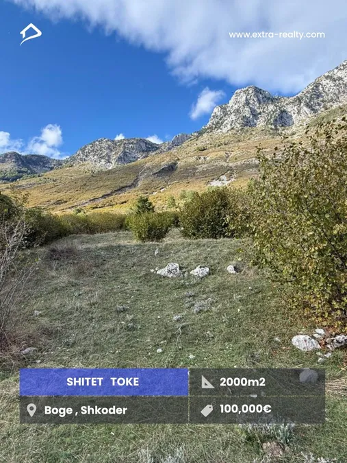 Shitet 2000m2 toke per biznes ne Boge