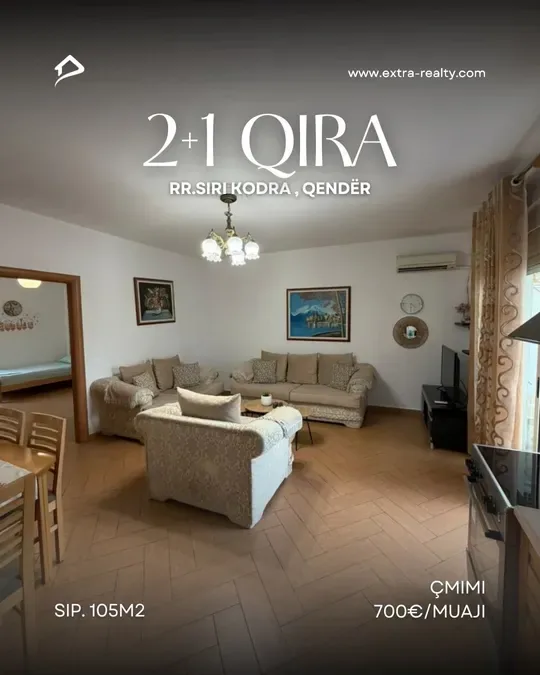 Apartament 2+1 per qira