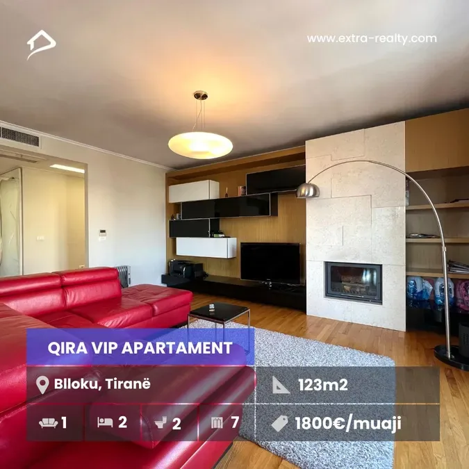 Qira VIP Apartament 2+1+2 Zemer te Bllokut, Tirane