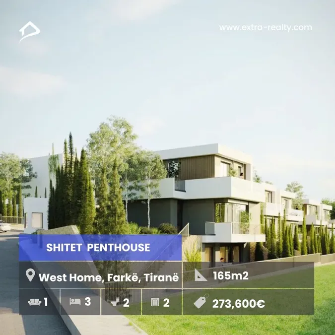 Shitet Penthouse West Home Residence, Farke, Tirane