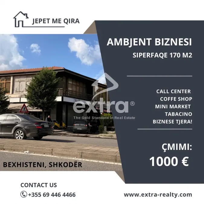 Jepet me qira ambjent biznesi 170m2 bexhisteni