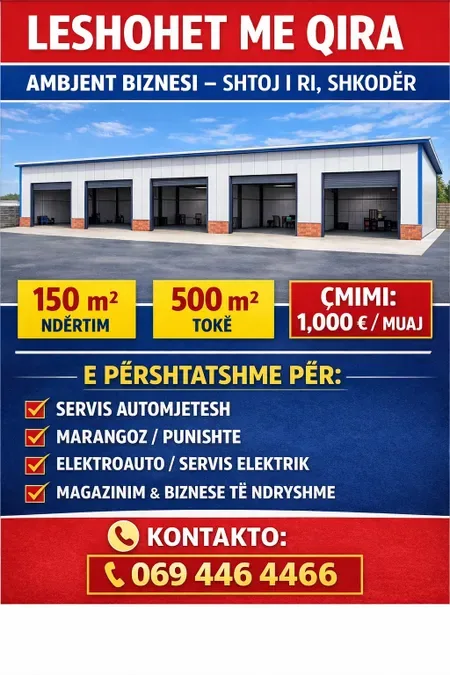 Jepet me qira kapanon me panel ne shtoj shkoder