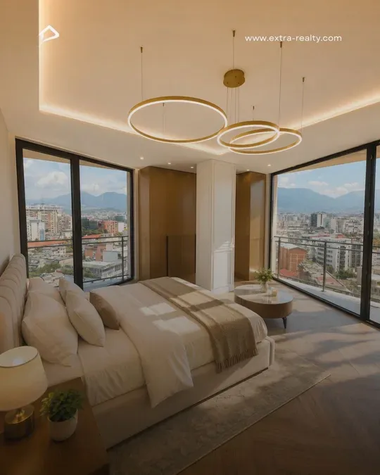 Jepet me qira apartament 2+1 në Golden Tower, Rruga Mine Peza. 2