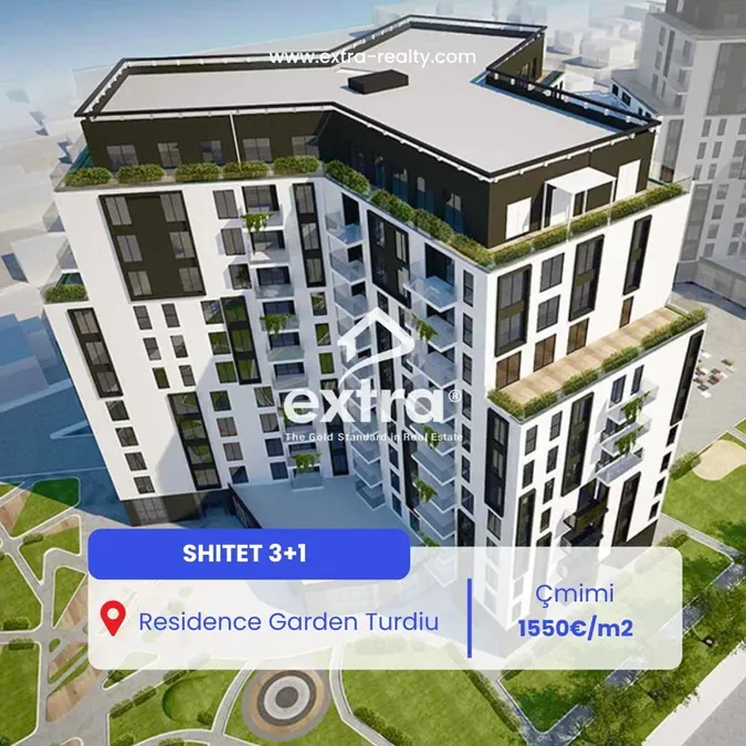 Shitet 3+1 Residence Garden Turdiu, Ish Fusha e Aviacionit, Tirane
