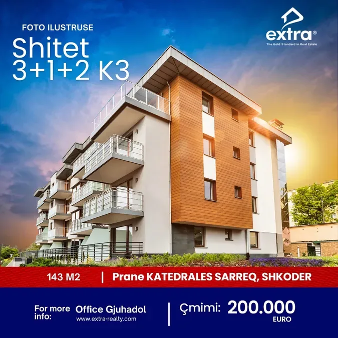 Shitet 3+1+2 k3 pallat i ri 200k