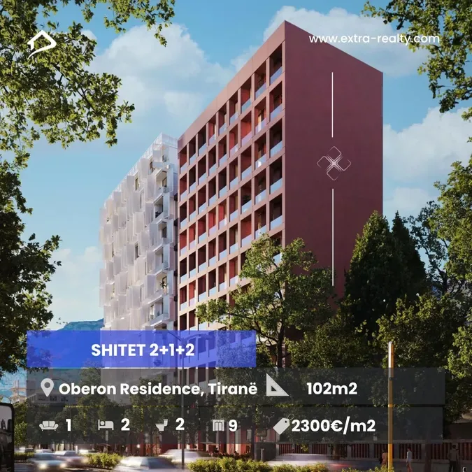 Shitet 2+1+2 ish Stacioni i Trenit Oberon Residence, Tirane 1