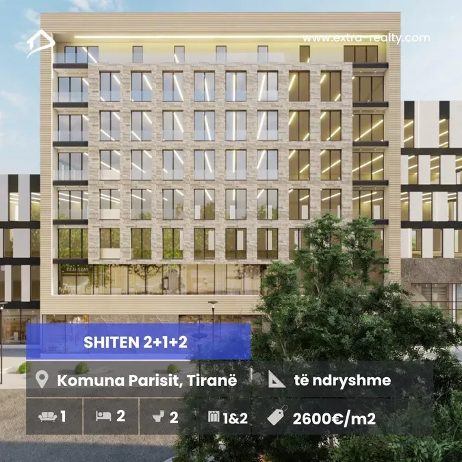 Shiten 2+1+2 Kristal Building, Komuna Parisit, Tirane