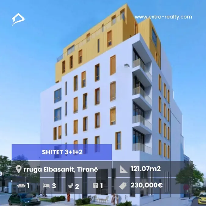 Shitet 3+1+2 Rruga Elbasanit, prane Ambasades Amerikane, Tirane