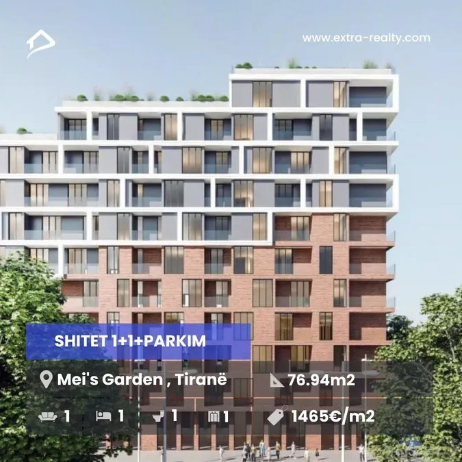 Shitet 1+1 Ish Fusha Aviacionit Meis Garden Residence, Tirane 1