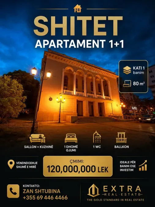 Shitet 1+1 kati 1 mrapa teatrit 120 mln lek