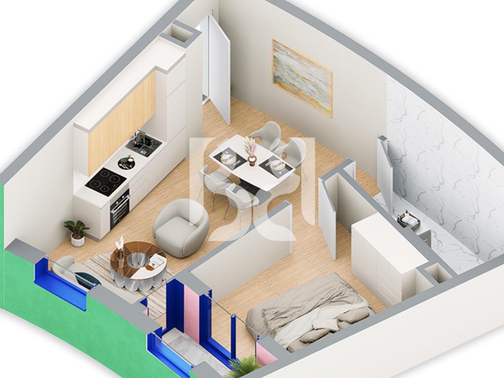 SHITET APARTAMENT 1+1 NE REZIDENCA BALLADA LIQENI I FARKES 3