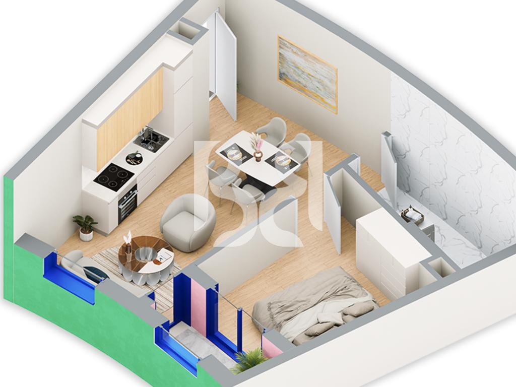SHITET ME KREDI DERI NE 80% APARTAMENT 1+1 NE REZIDENCA BALLADA LIQENI I FARKES 2