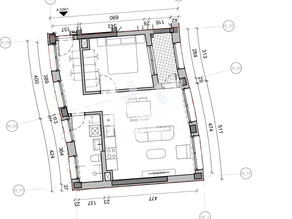 SHITET APARTAMENT 1+1 NE REZIDENCA BALLADA LIQENI I FARKES 3