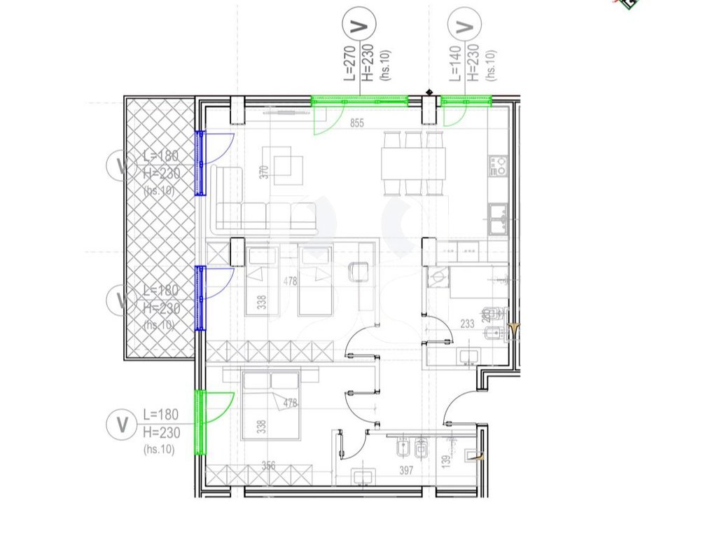 APARTAMENT 2+1+2+BALLKON NE SHITJE TEK KODRA E DIELLIT 4