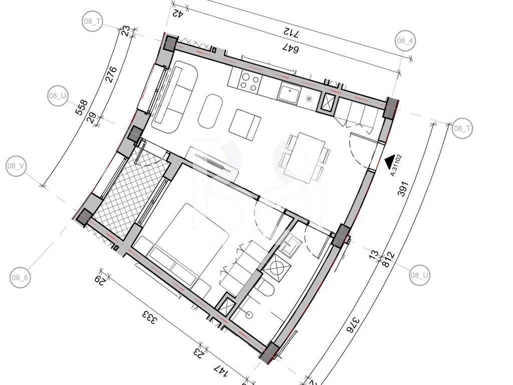 SHITET APARTAMENT 1+1 NE REZIDENCA BALLADA LIQENI I FARKES 3