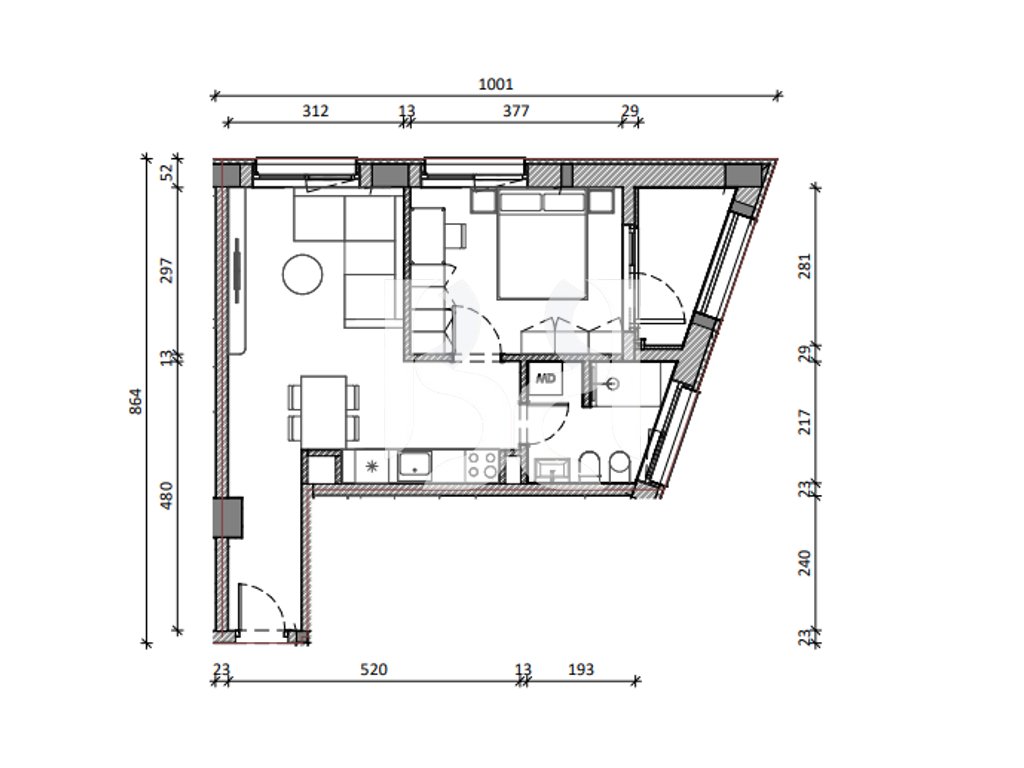 JEPET ME KREDI APARTAMENTI 1+1 REZIDENCA KADIU 3