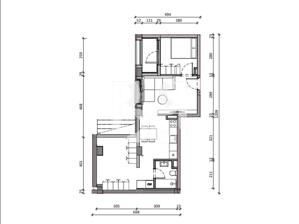 SHITET ME KREDI APARTAMENT 1+1 REZIDENCA KADIU 3