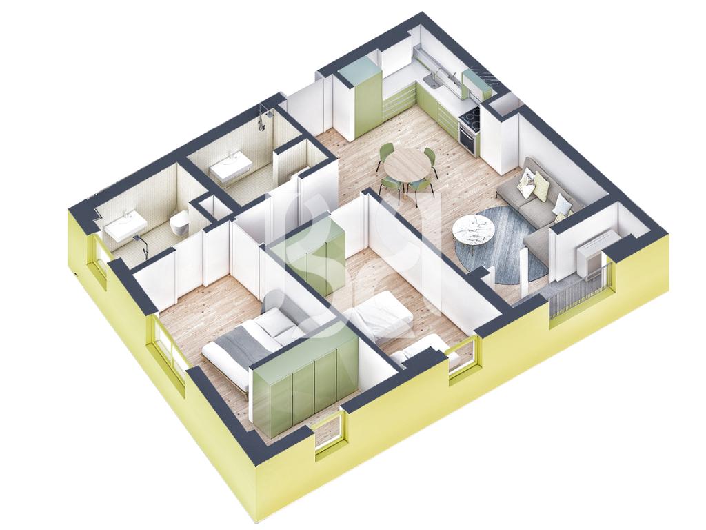 APARTAMENT 2+1+2 PER SHITJE REZIDENCA KAIMI 3