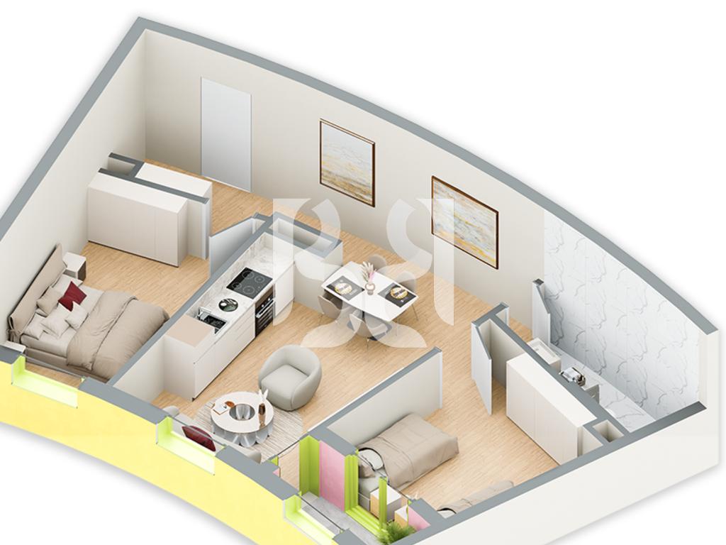 SHITET APARTAMENT 2+1 NE REZIDENCA BALLADA LIQENI I FARKES 2