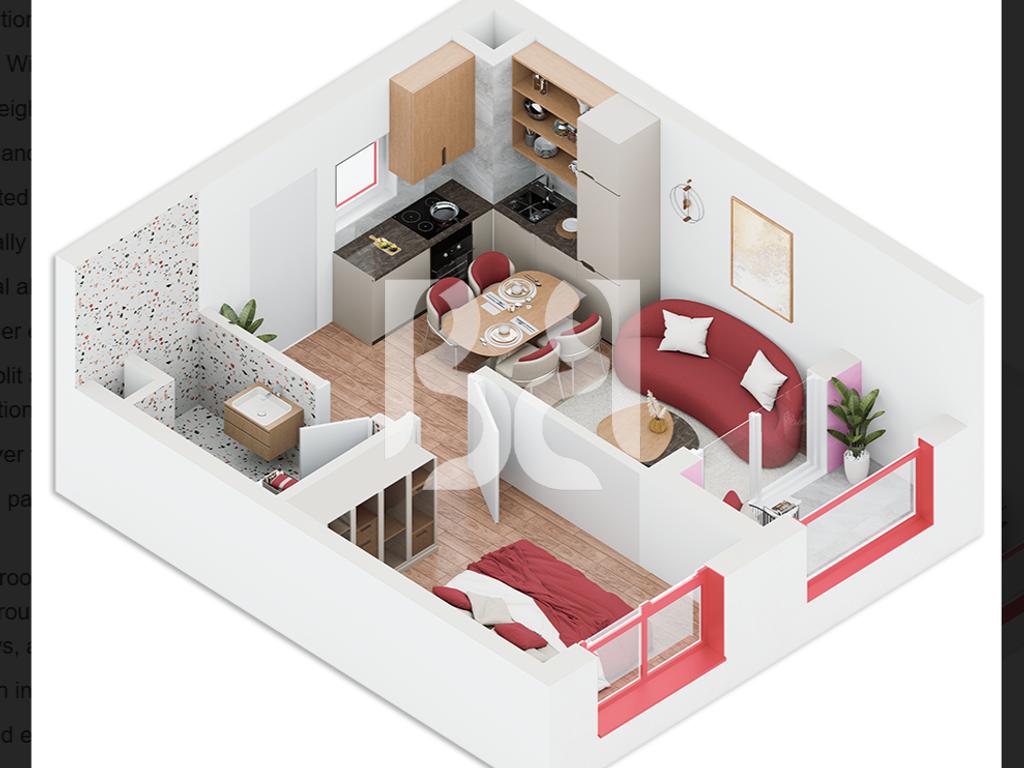 SHITET APARTAMENT 1+1 ME KREDI DERI NE 80% NE REZIDENCA NOKIA 99.000€ 3
